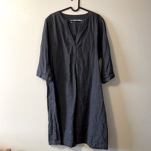 Simons Contemporaine Grey Linen Midi Dress